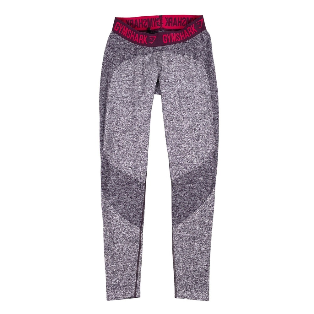 Gymshark Leggings Womens XXS Purple Seamless High Waist Stretch Slim Fit Logo‎